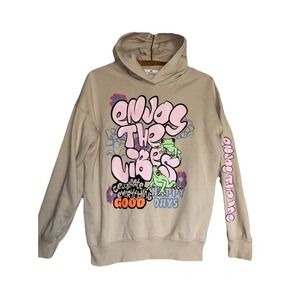H&M Teens Printed Print Hoodie 12/14 Juniors Outdoor School Frogs Vibes‎ College